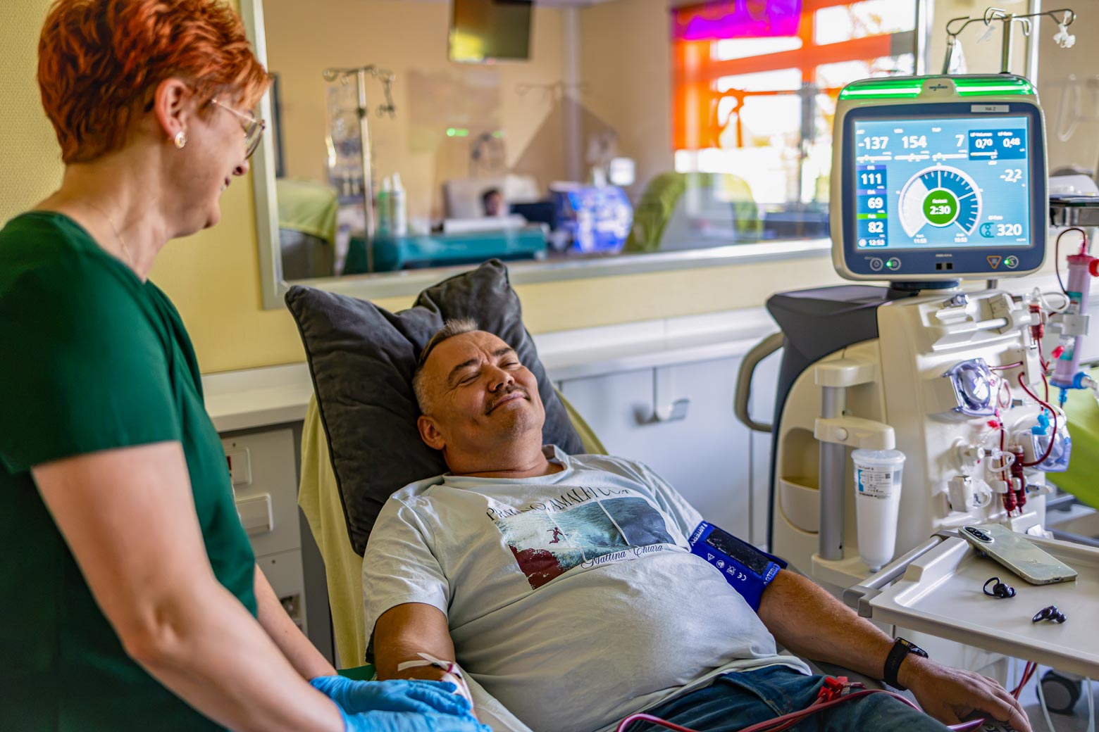 Patient bei Dialyse